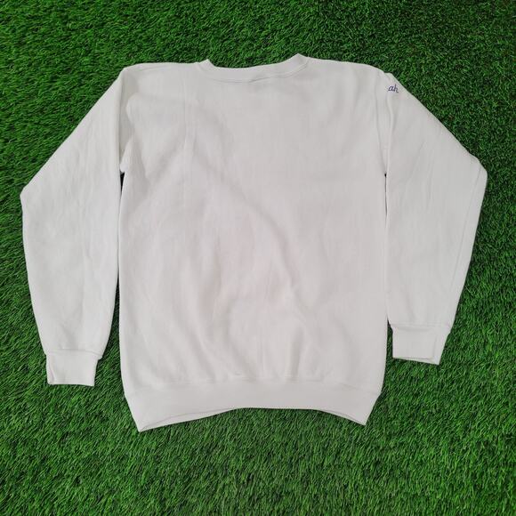 Vintage 90s Louisiana State University Sweatshirt Womens Medium 19x23 White USA - Picture 2 of 16